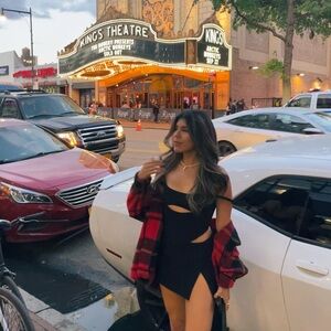 Black corset with keyhole